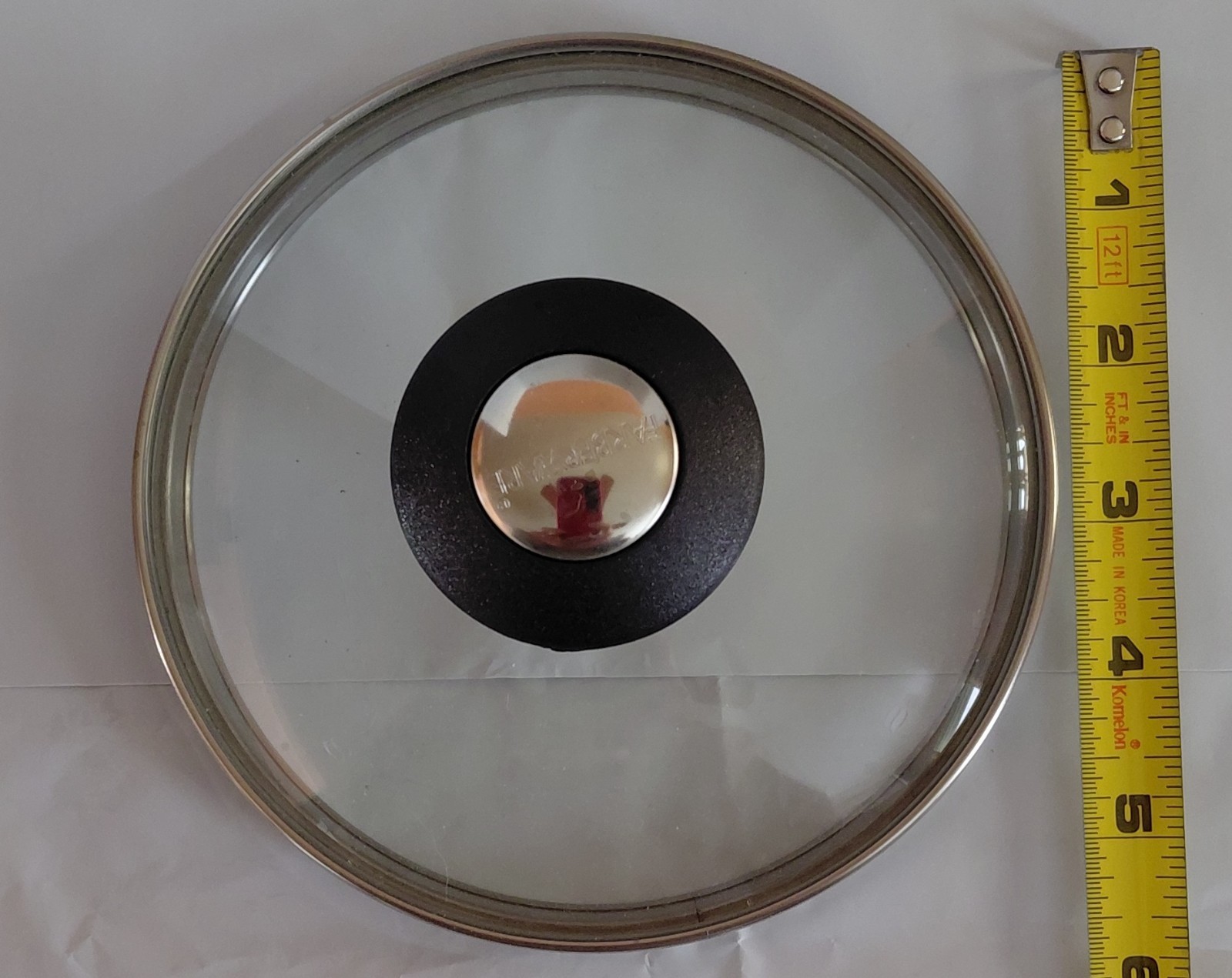 FARBERWARE 5 1/4″ Glass Lid ONLY Insulated Knob Pot Pan REPLACEMENT Top JMAO407