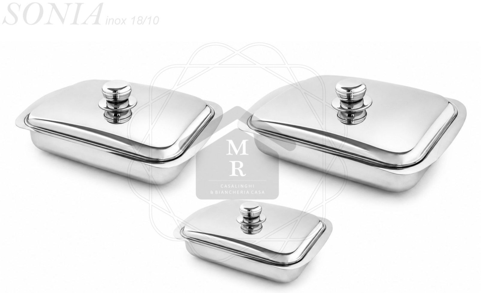 Rosiere Lasagner Panes with Lid – 18/10 Stainless Steel Sonia