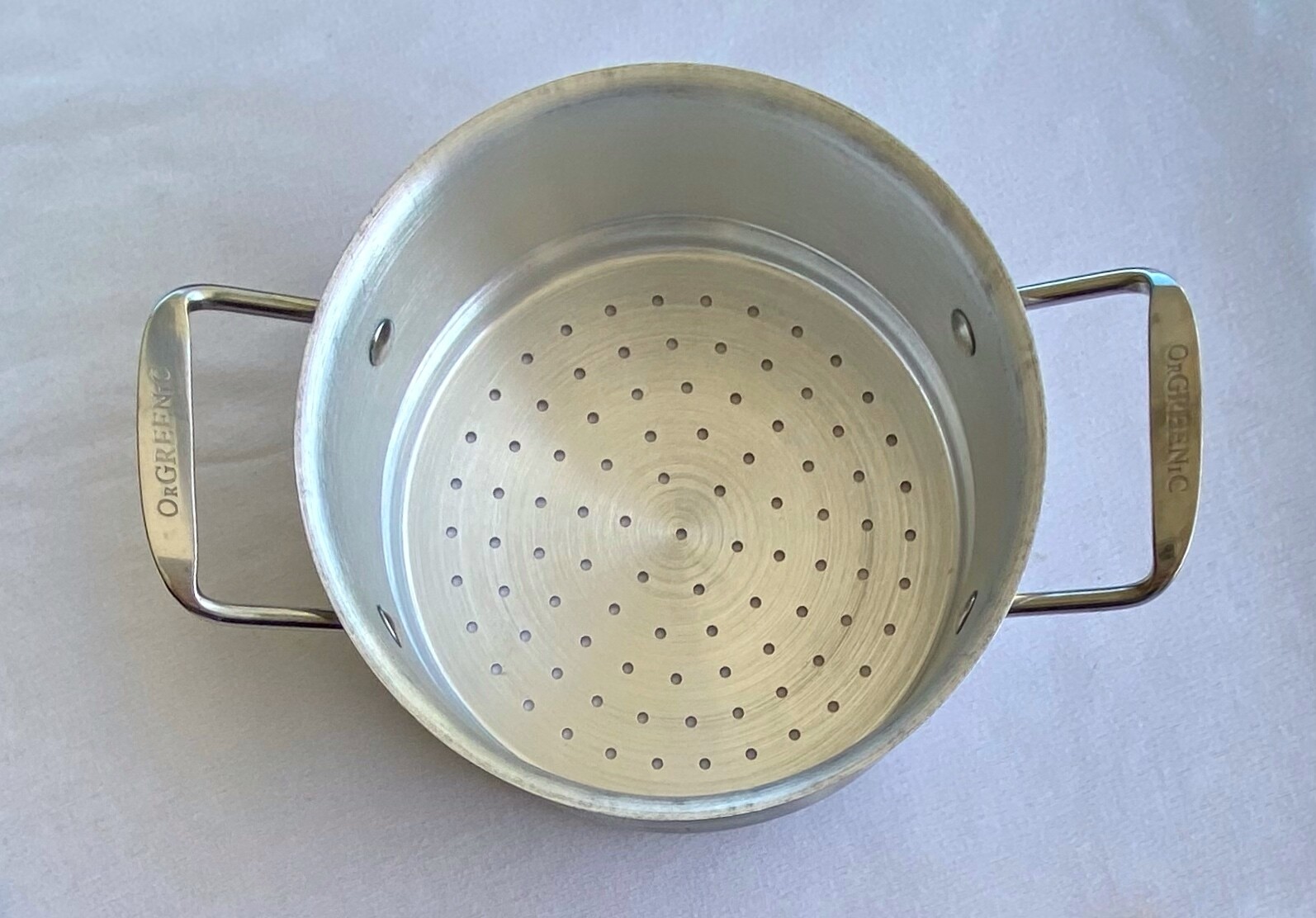 Orgreenic Quality Aluminium Steamer Insert Cookware With Handles 8.5″ Diameter