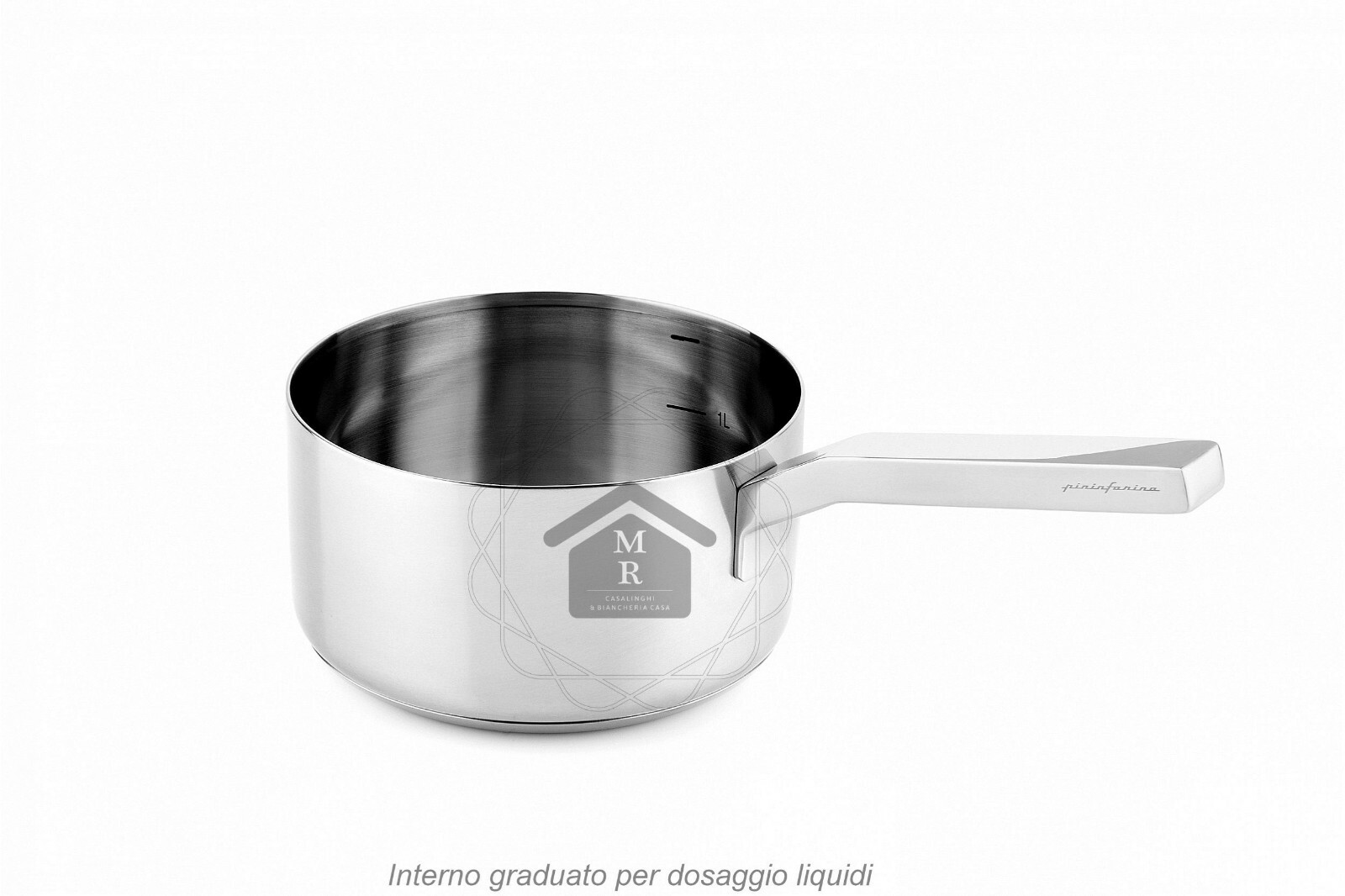 1 Handle Casserole with Lid Stainless Steel Style by Pininfarina Mepra