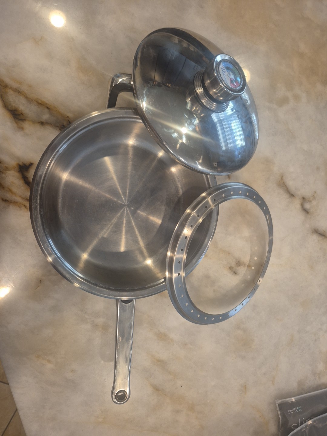 Rainbow Stainless Steel Nutri-thermic Compact Base 10″ Saute Pan W/ Lid