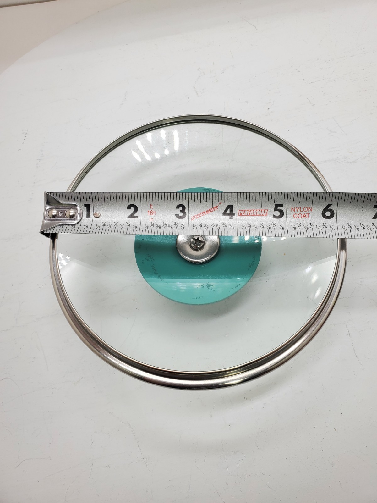 Replacement Pot Lid, GREEN + LIFE Glass Cool Knob Handle Teal Lid Only 6″ Free S