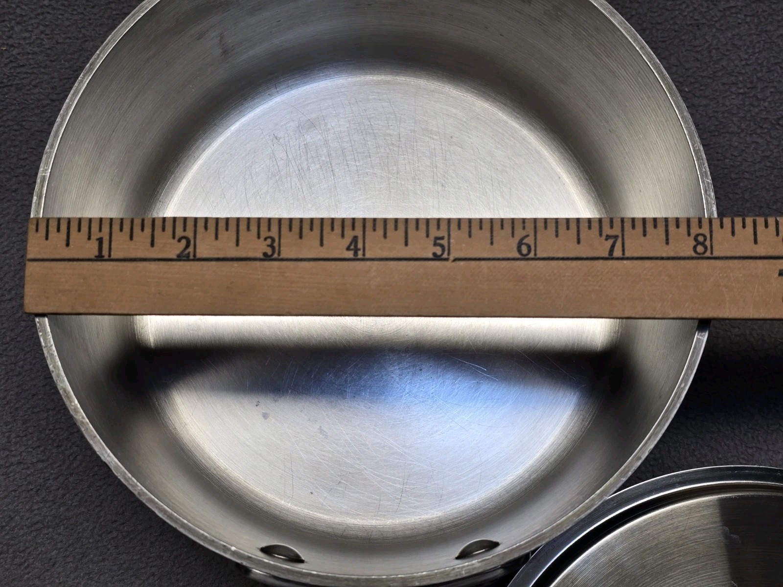 Vintage All Clad Master Chef 2 Stainless Steel 3-1/2 Qt Sauce Pan And Lid