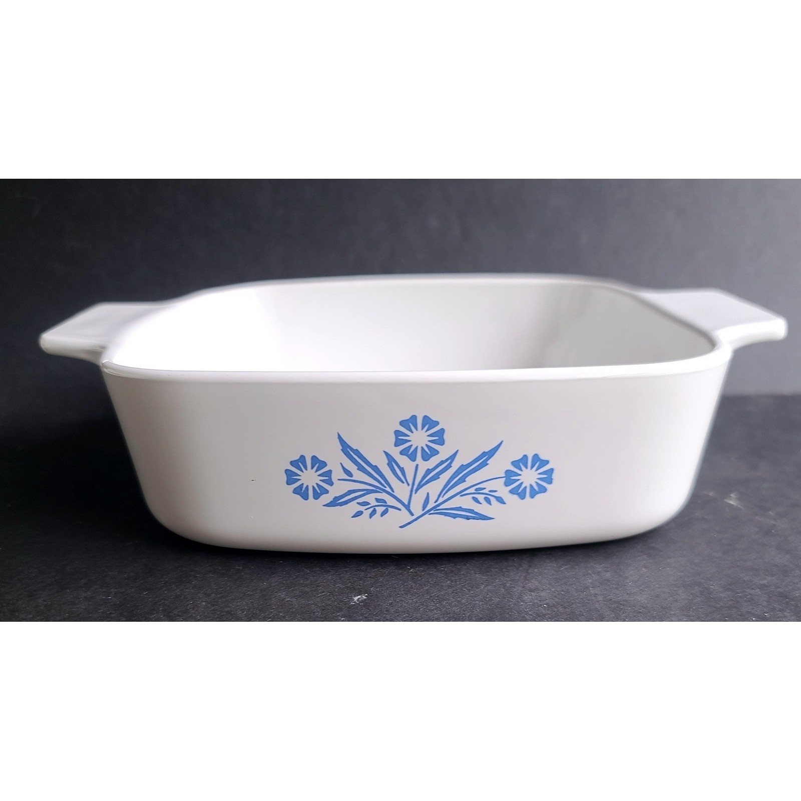 Corning Ware Blue Cornflower 1 Liter Casserole Dish Vintage 1970’S NO LID