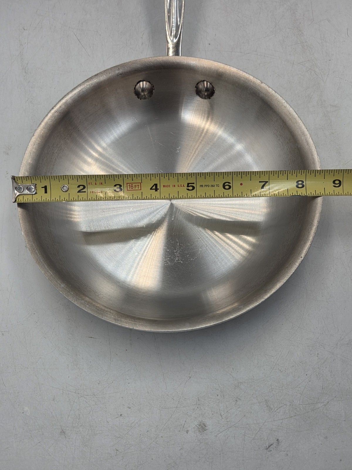 Lot Of 2 ALL CLAD Stainless Steel Saute Fry Pans 8″ and 11″ Very Nice U.S.A