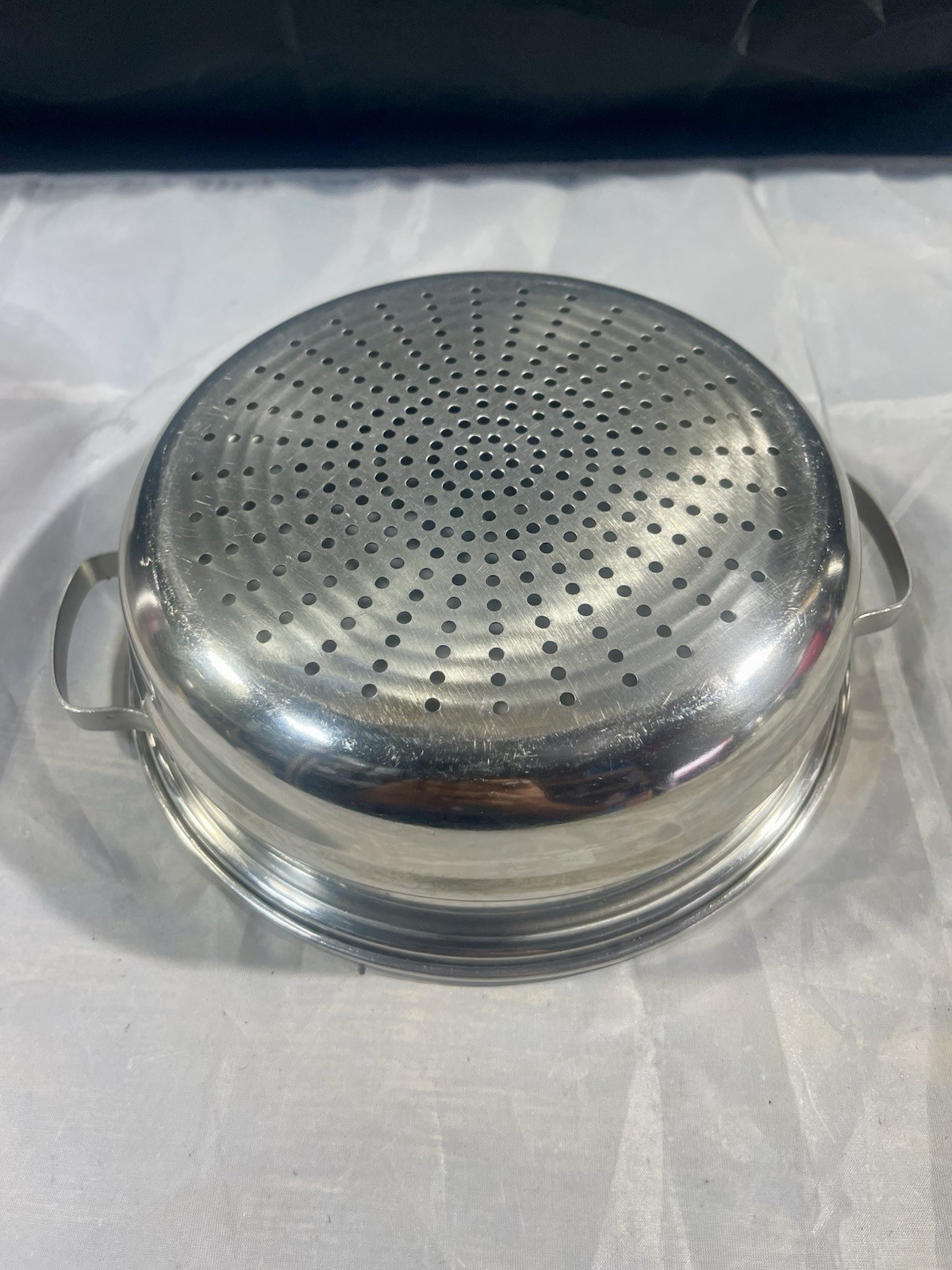 Vintage Carlton Ware Stainless Steel 3 Quart Pot + Broiler & Steamer Inserts