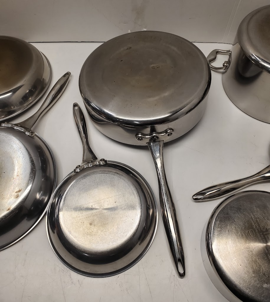 MasterClad 11pc Pro-Series Plus Ti-3 NONSTICK Stainless Steel 5-Ply Regal Ware