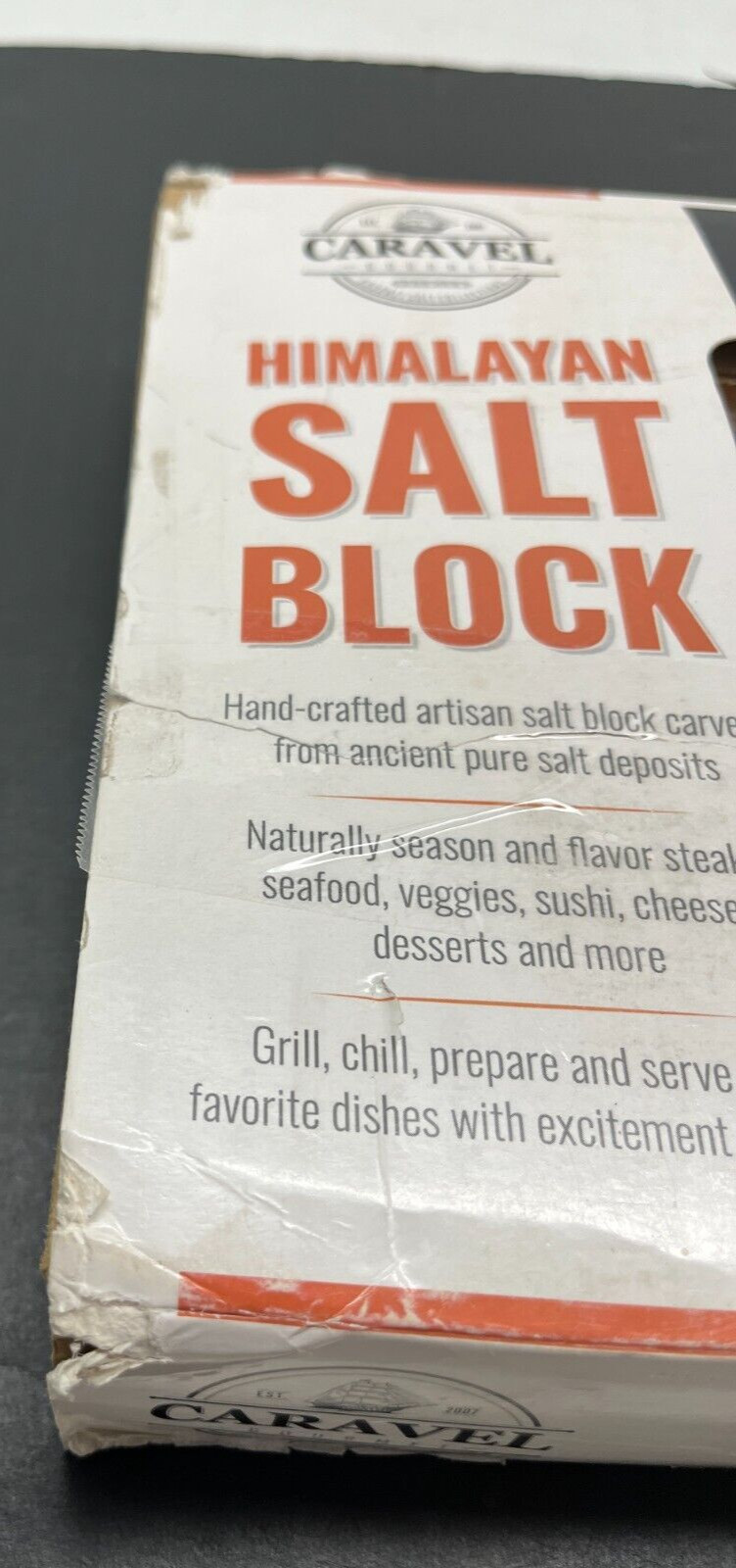 Himalayan Salt Block Grilling Slab – XL Size (8 x 8 x 1.5) by Caravel cooking