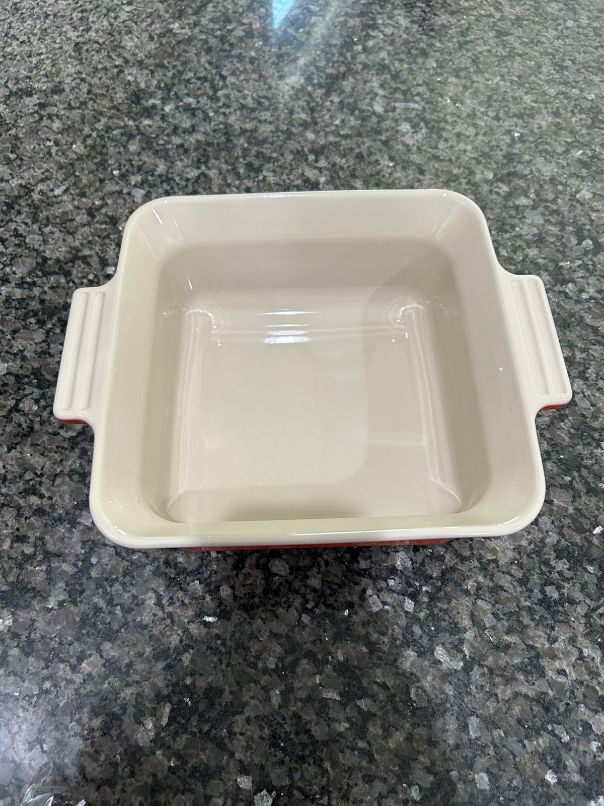 Le Creuset Stoneware 3-Quart Square Casserole with Lid, Carmin red