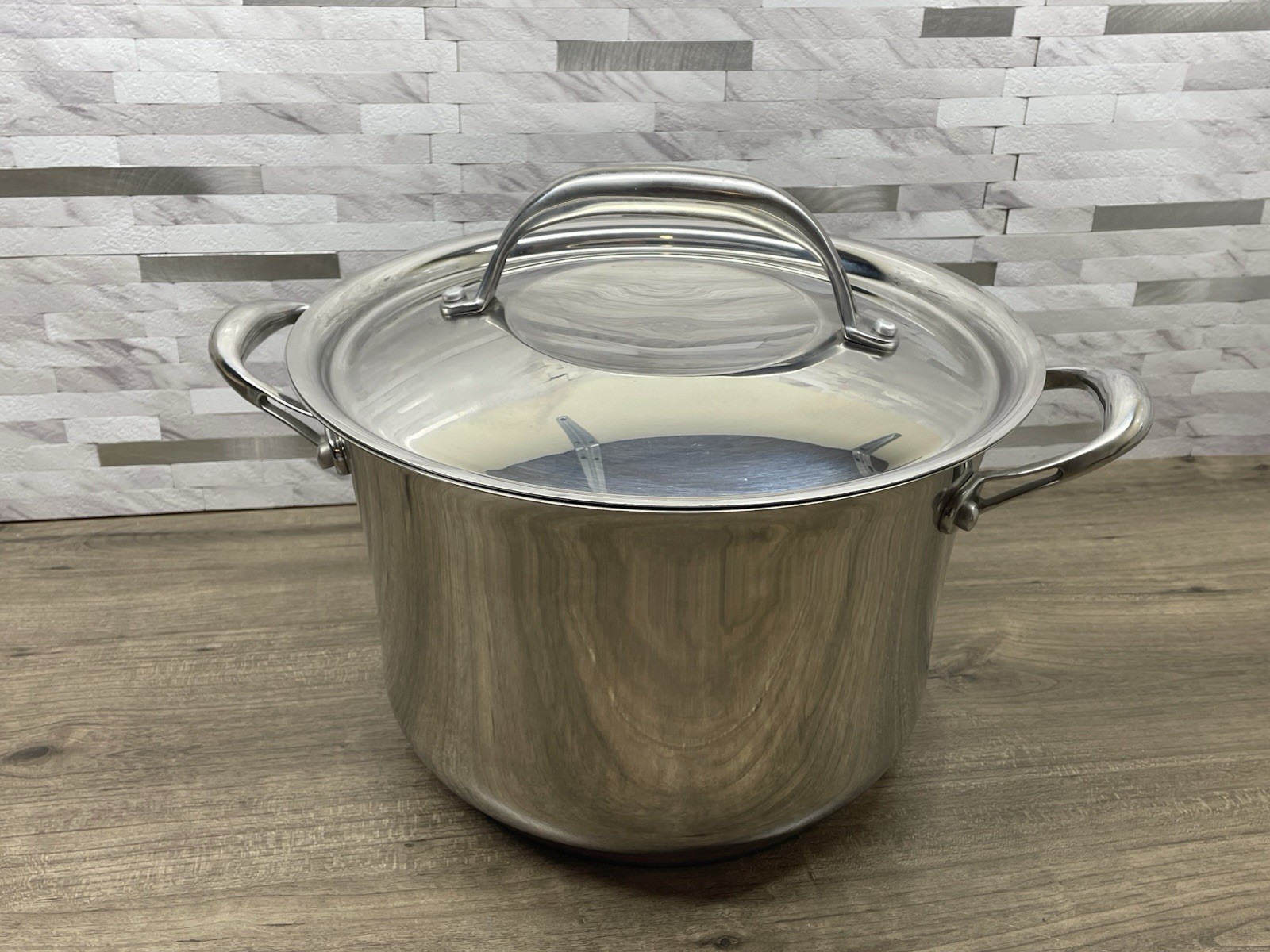 KIRKLAND SIGNATURE PROFESSIONAL QUALITY 8 Qt 7.5 L COPPER CORE STOCKPOT + LID