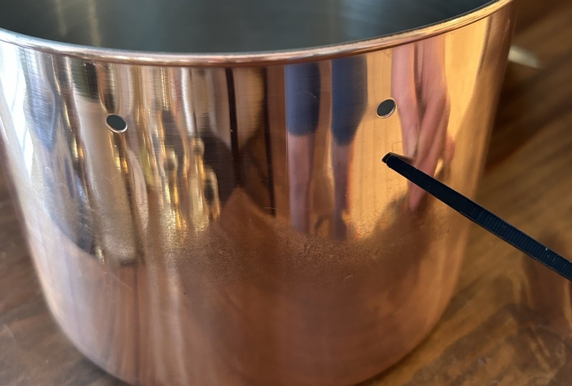 Copper Round Stockpot With Lid Missing Handle