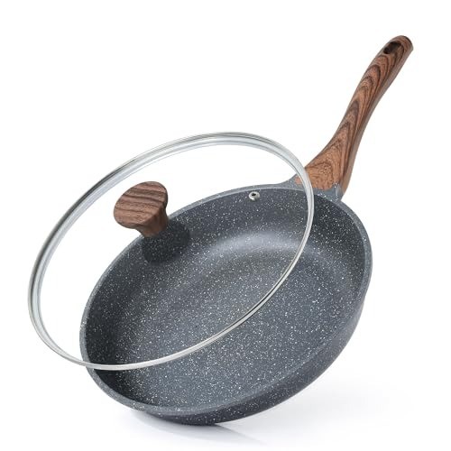 Healthy Nonstick Omelet Pan with Lid – 8 Inch, Dishwasher Safe & Induction Ready