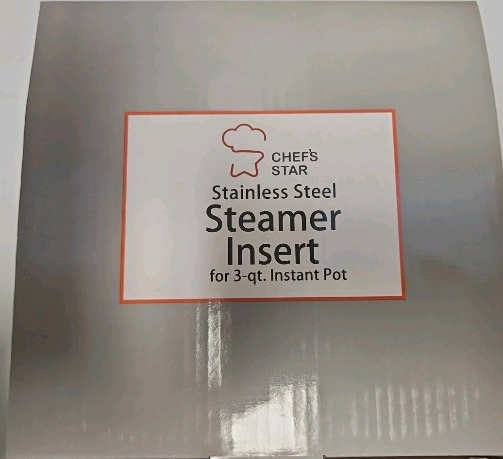 Chef’s Star 3 Qt Instant Pot Stainless Steel Steamer Insert Mesh Basket New