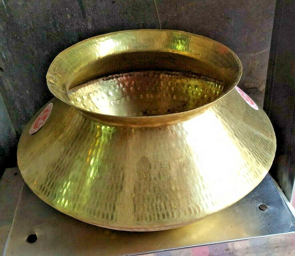 Brass Cooking Handi Tope Pot Peetal Degchi 12 L For Chicken Biryani Pot Meat