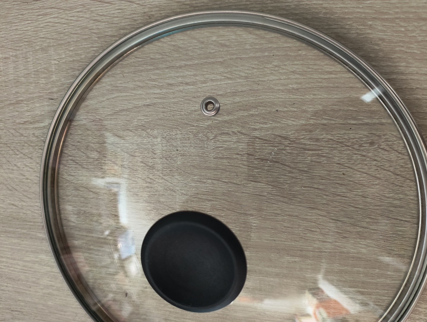10″ Replacement Glass Metal Cooking Pot Lid with Black Plastic Knob