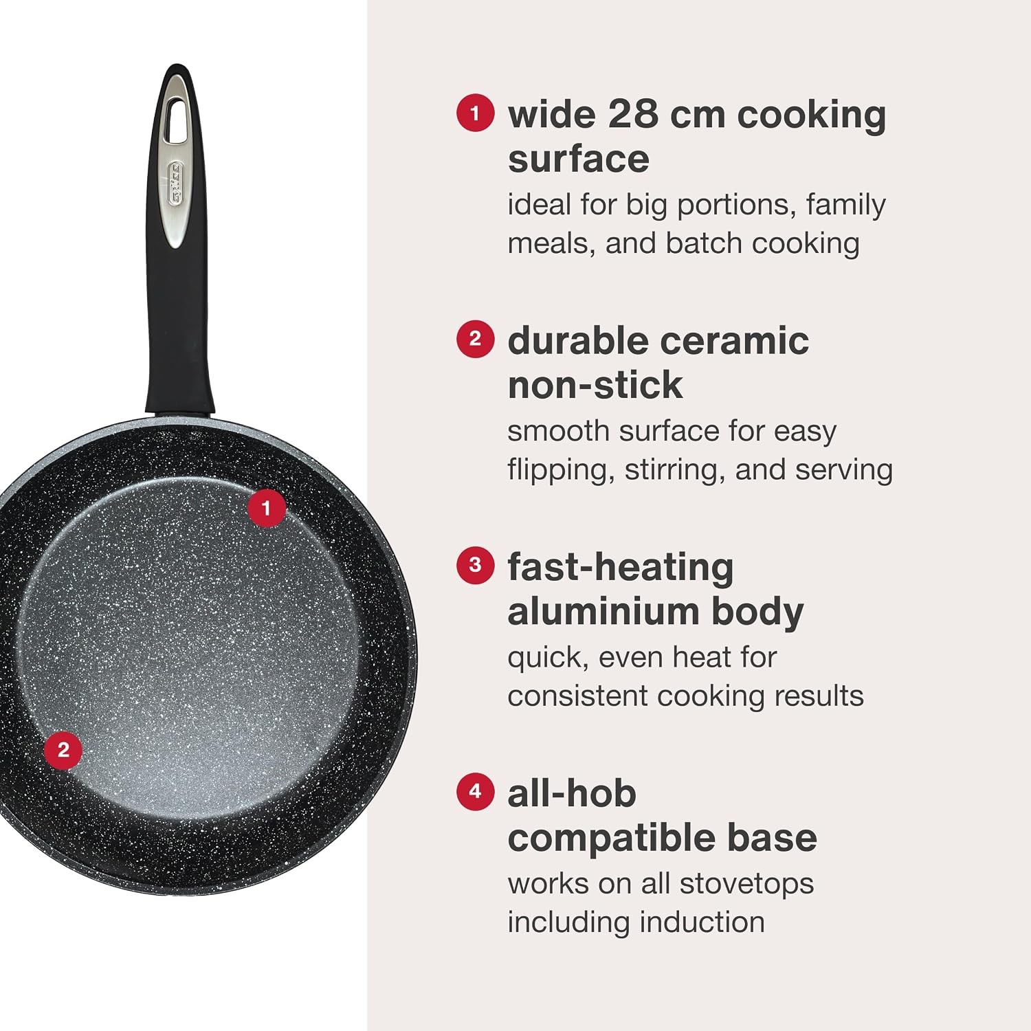 Ultimate Ceramic Cookware – Non-Stick Frying Pan for Healthy Meal Prep –