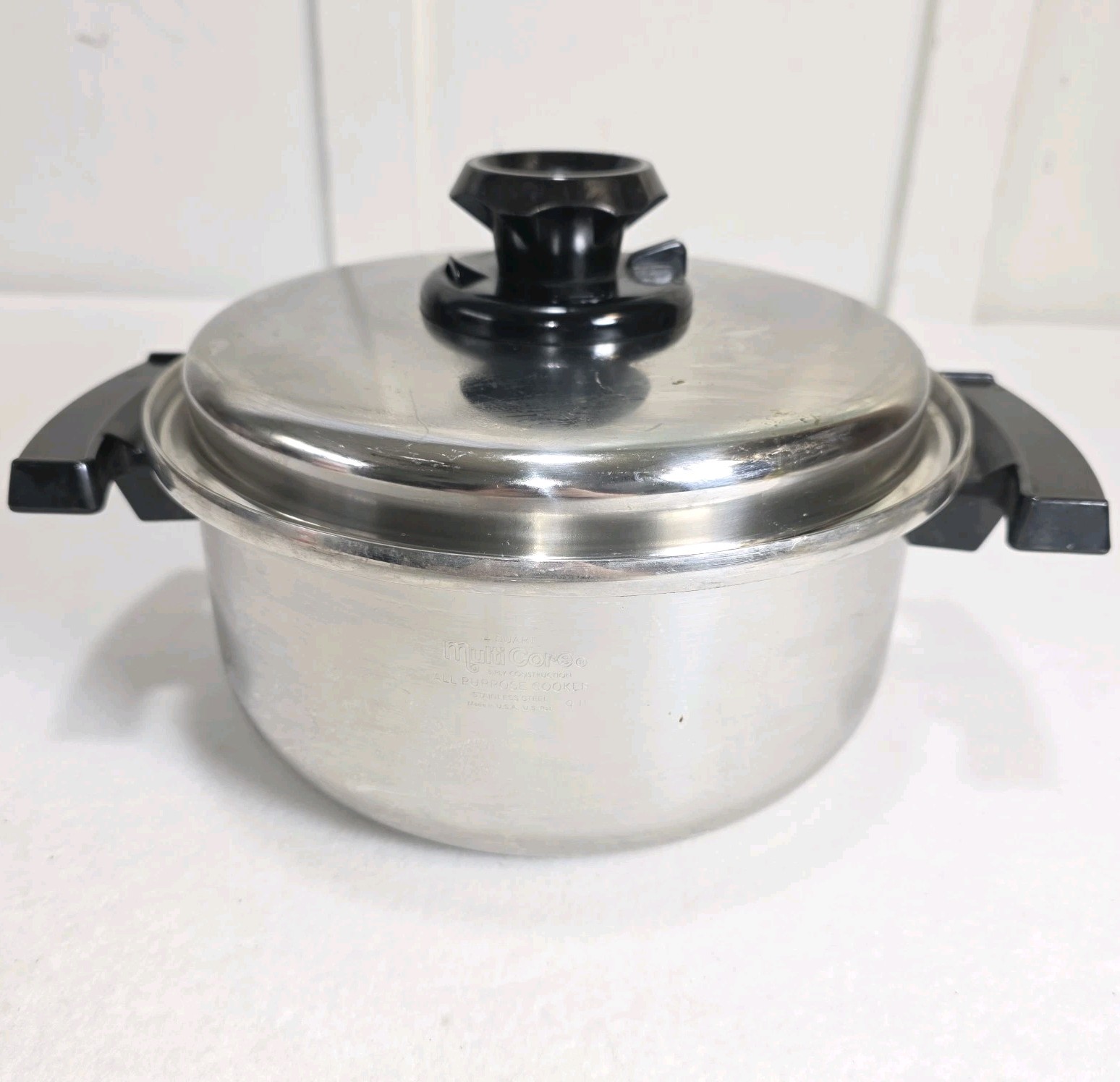 MultiCore 4 Quart Stainless Steel 5-Ply All Purpose Cooker Pot Lustre Vent Lid