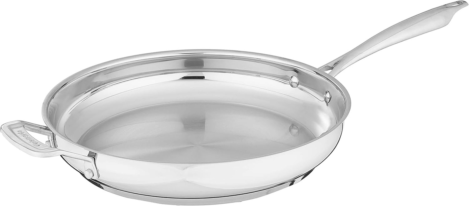 Professional Stainless Skillet with Helper, 12-Inch
