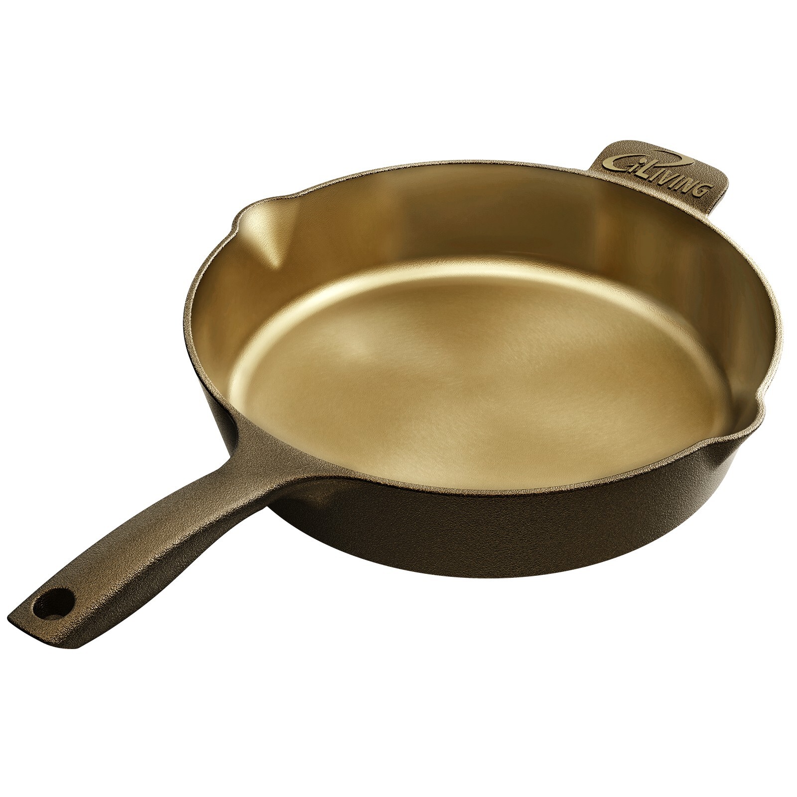 iLiving Seasoned Modern Heirloom Mirror Polished Cast Iron Skillet Pan 12″ 3.7L
