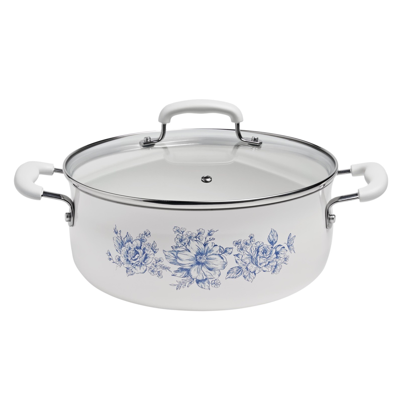 The Pioneer Woman 12-Piece Classic Ceramic Cookware Set, Agatha Blue