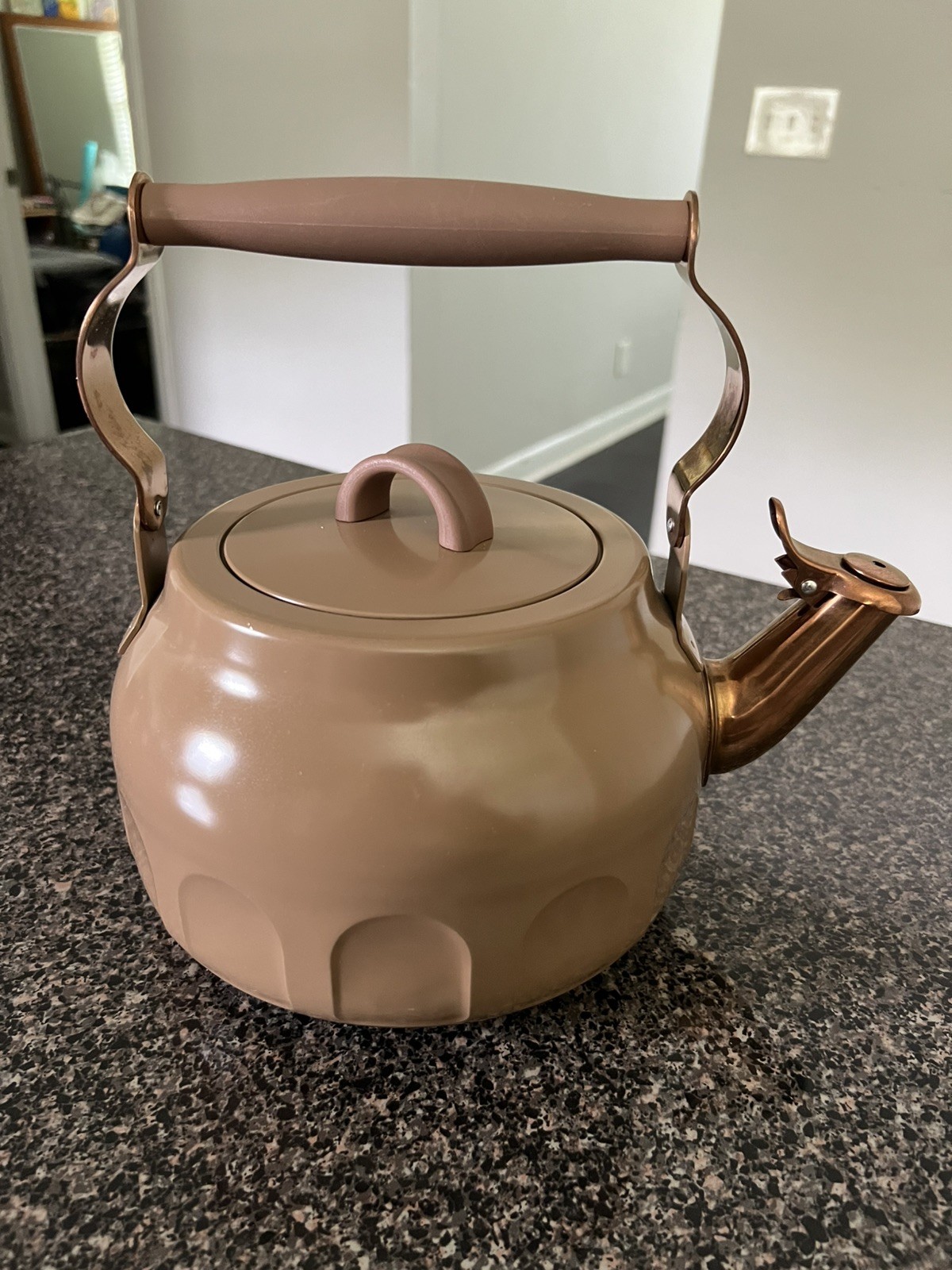 Hearth & Hand™ Magnolia 2-Quart Stainless Steel Teapot with Copper Accents new