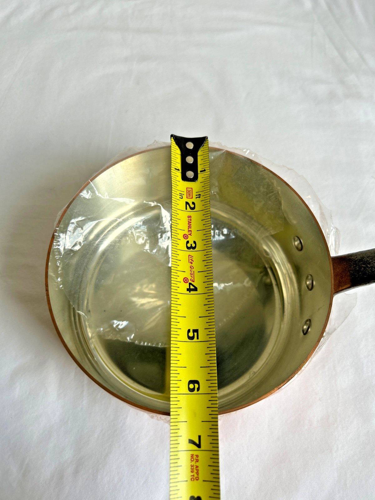 BAUMALU 2 mm Copper Smooth Saute Pan 1.75 qt Alsace France New