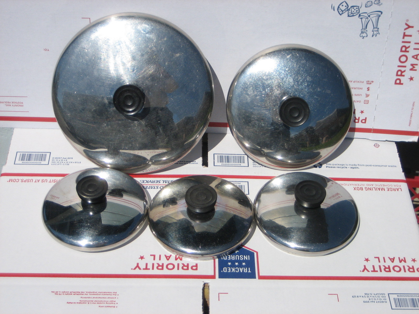 Revere Ware Replacement Stainless Steel LIds for pots & Pan 5 1/2 6 7 8 9 10 12″