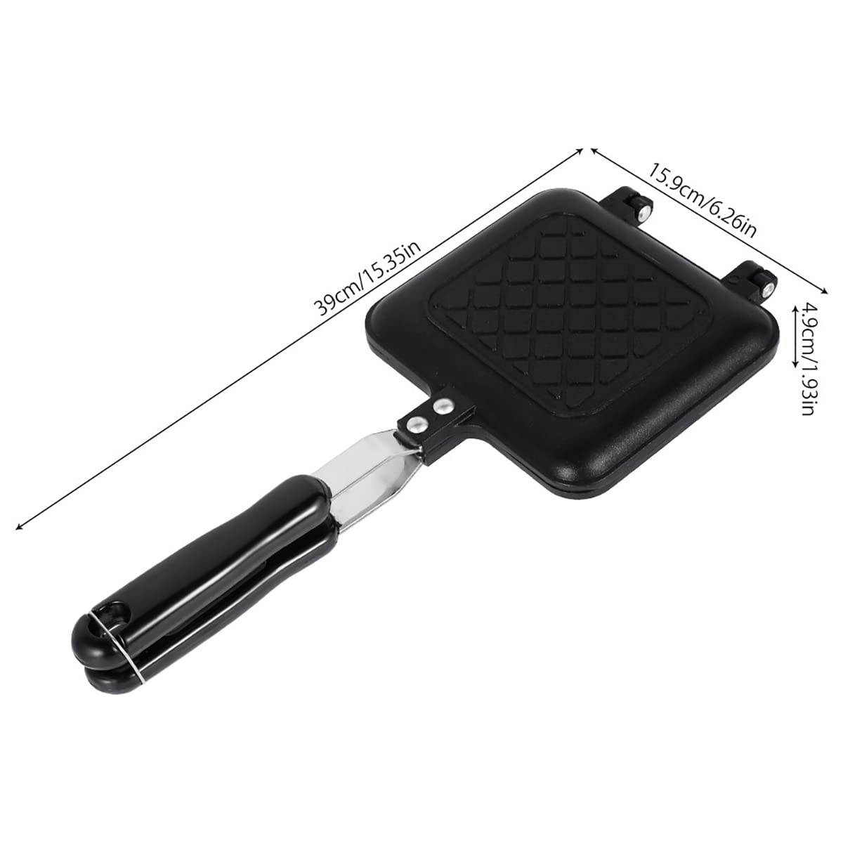 Grilled Sandwich Maker,Camping Toastie Maker, Stove top Panini Press Pan with…