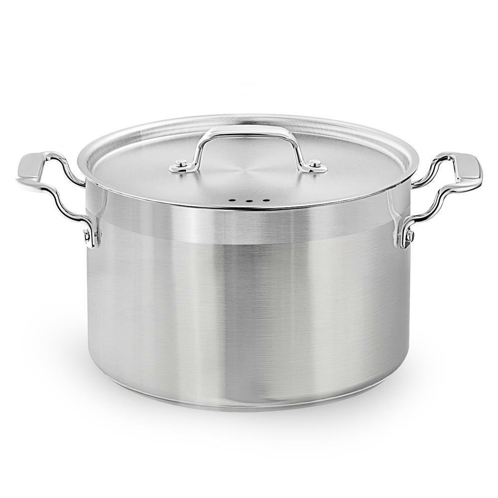 NUtrichef Stainless Steel Cookware Stock Pot – 5 Quart, Heavy Duty Induction Pot