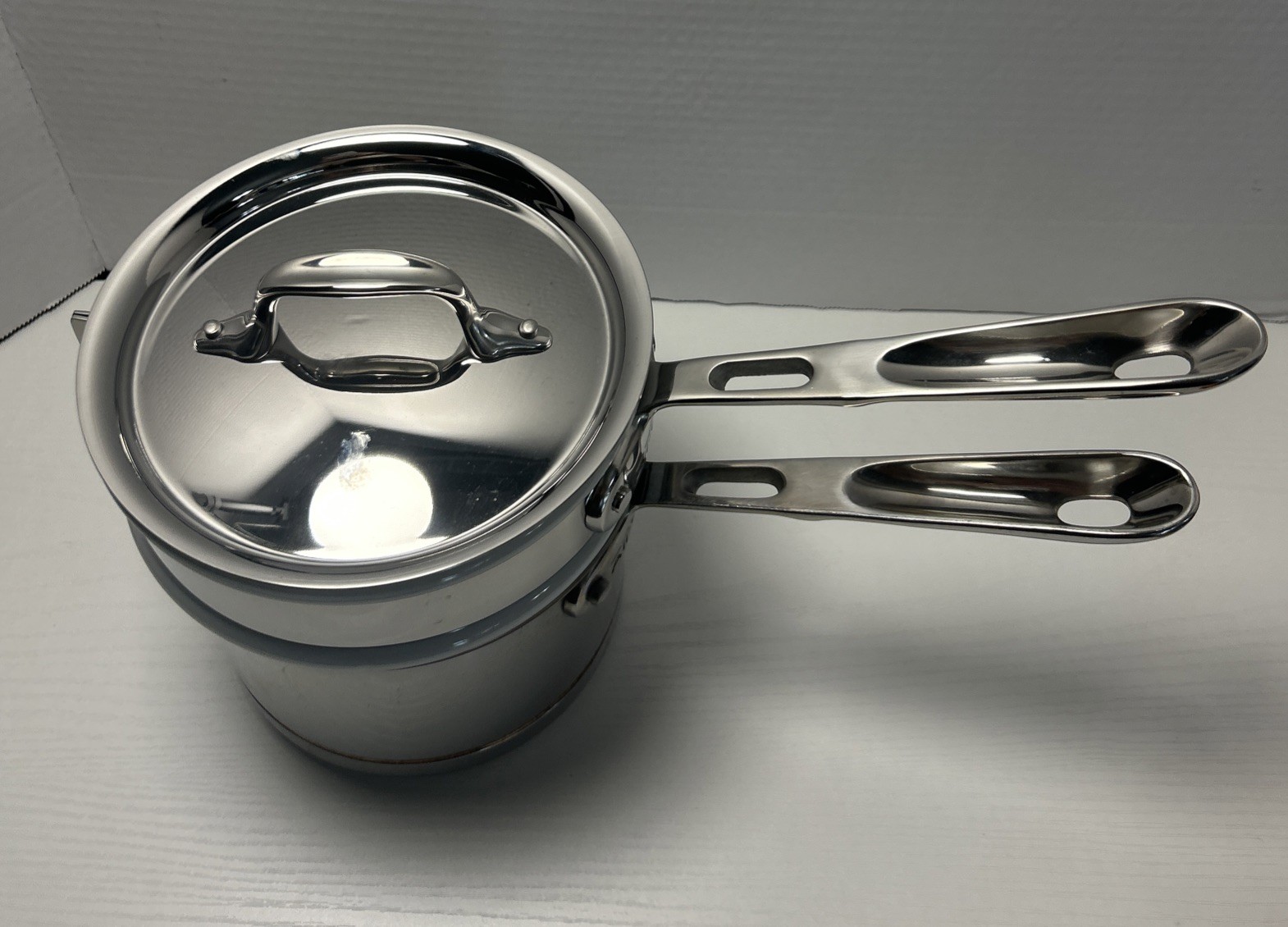 All-Clad Copper Core 2 Qt Saucepan Set w/ Porcelain Double Boiler