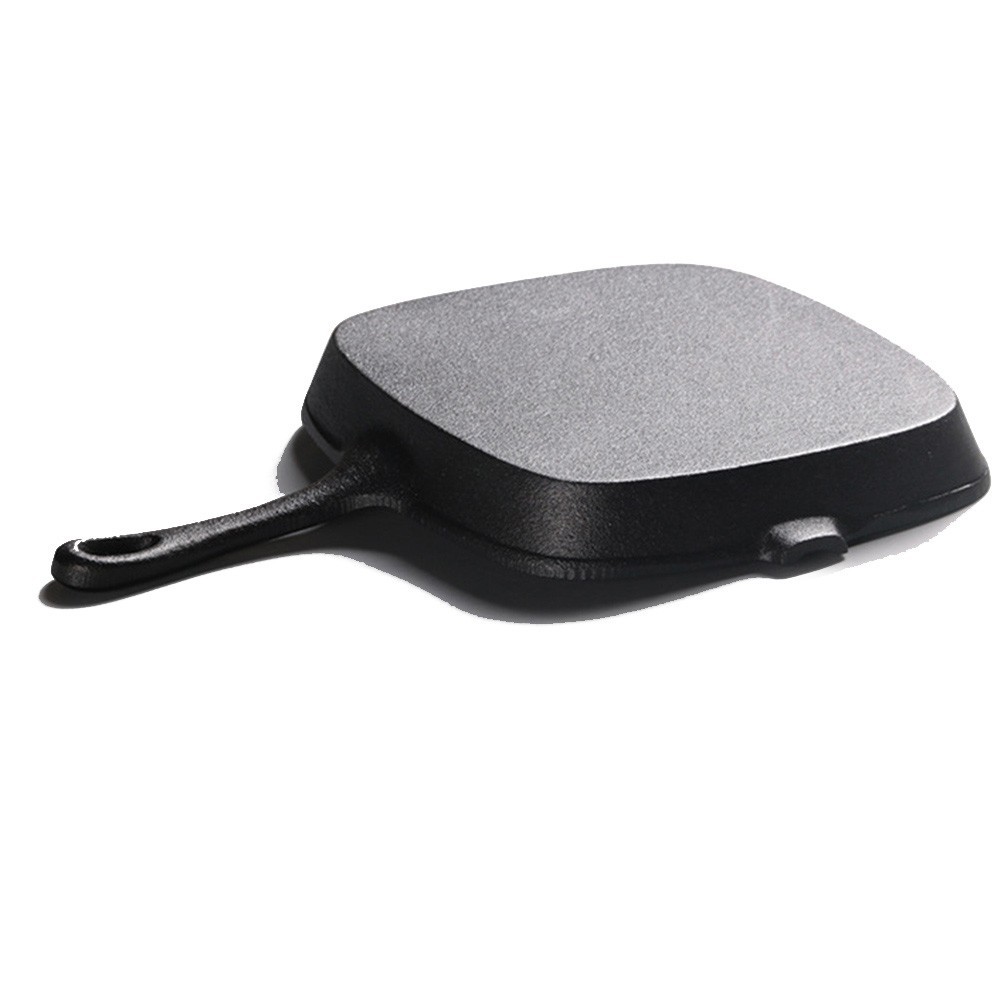 Cast Iron Square Grill Pan No Synthetic Coating 36x14x6cm for Long Term Use
