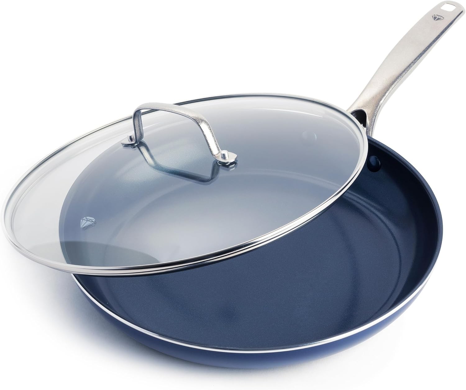 Blue Diamond 12″ Nonstick Frying 12" Pan Skillet with Lid,