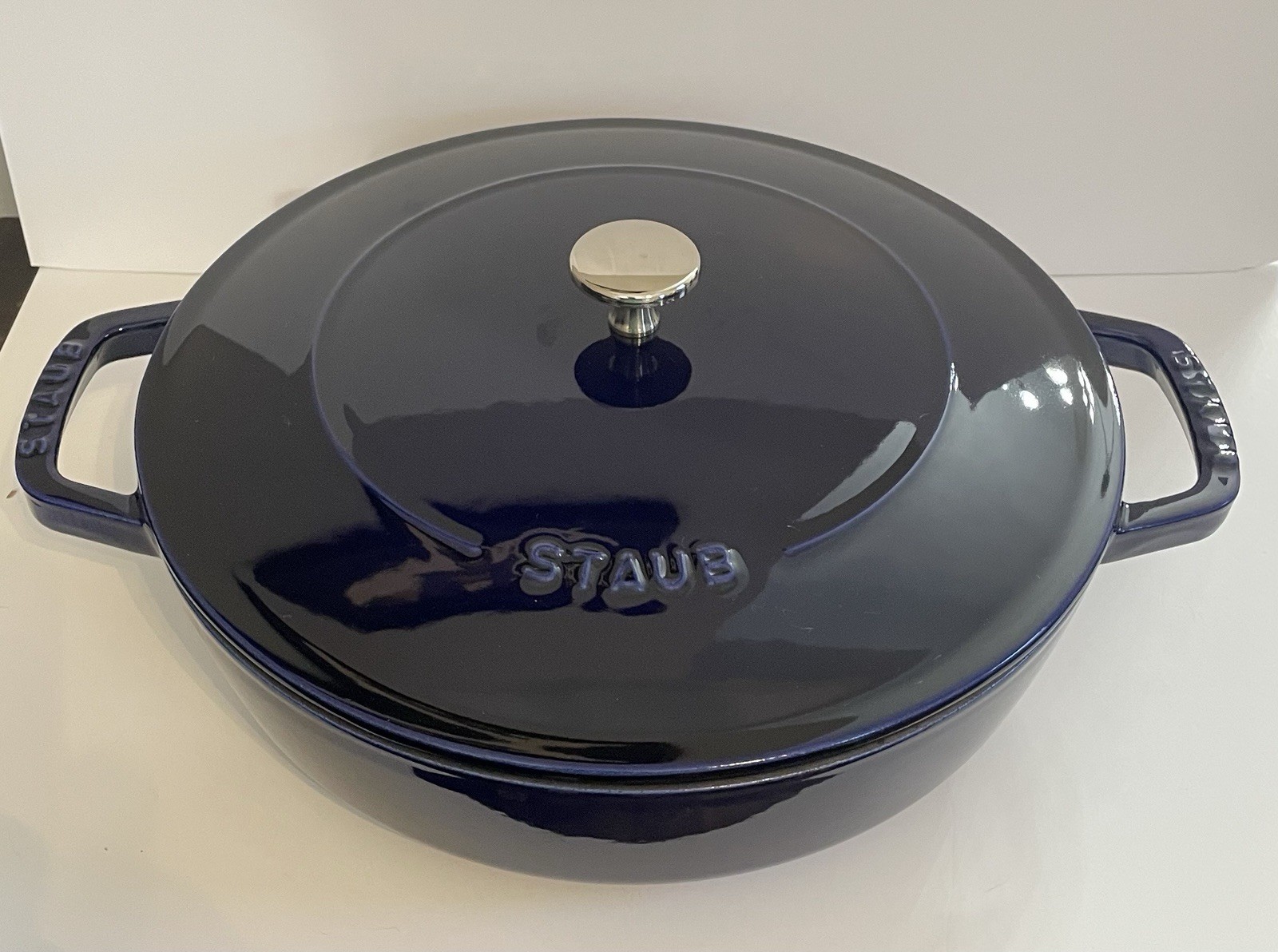STAUB Cast Iron Dark Sapphire Blue 4 Qt 11” 28 cm Brasier