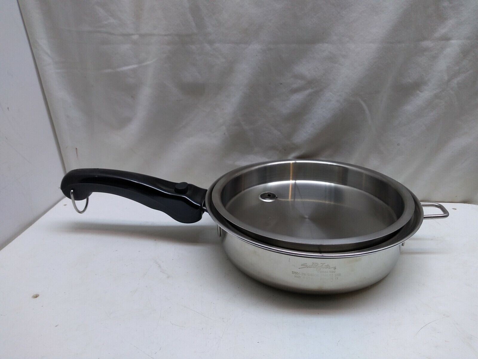 Saladmaster Skillet 9″ Versa TP304-316 Surgical Stainless Stir Fry Sauté Pot Lid