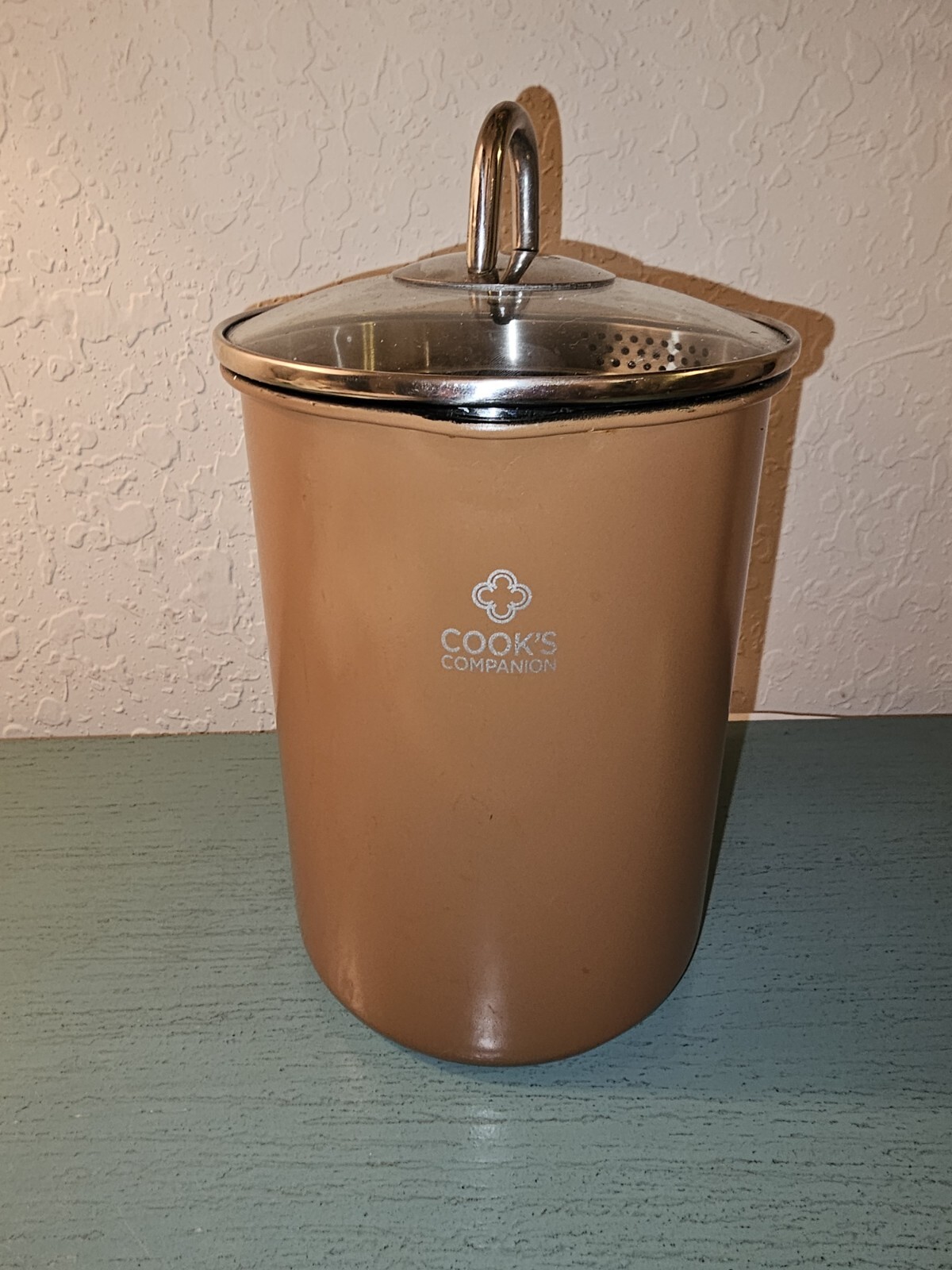 Cook’s Companion Copper 12 Cup Vertical Pot W/Utility Basket & Lid-Very Good