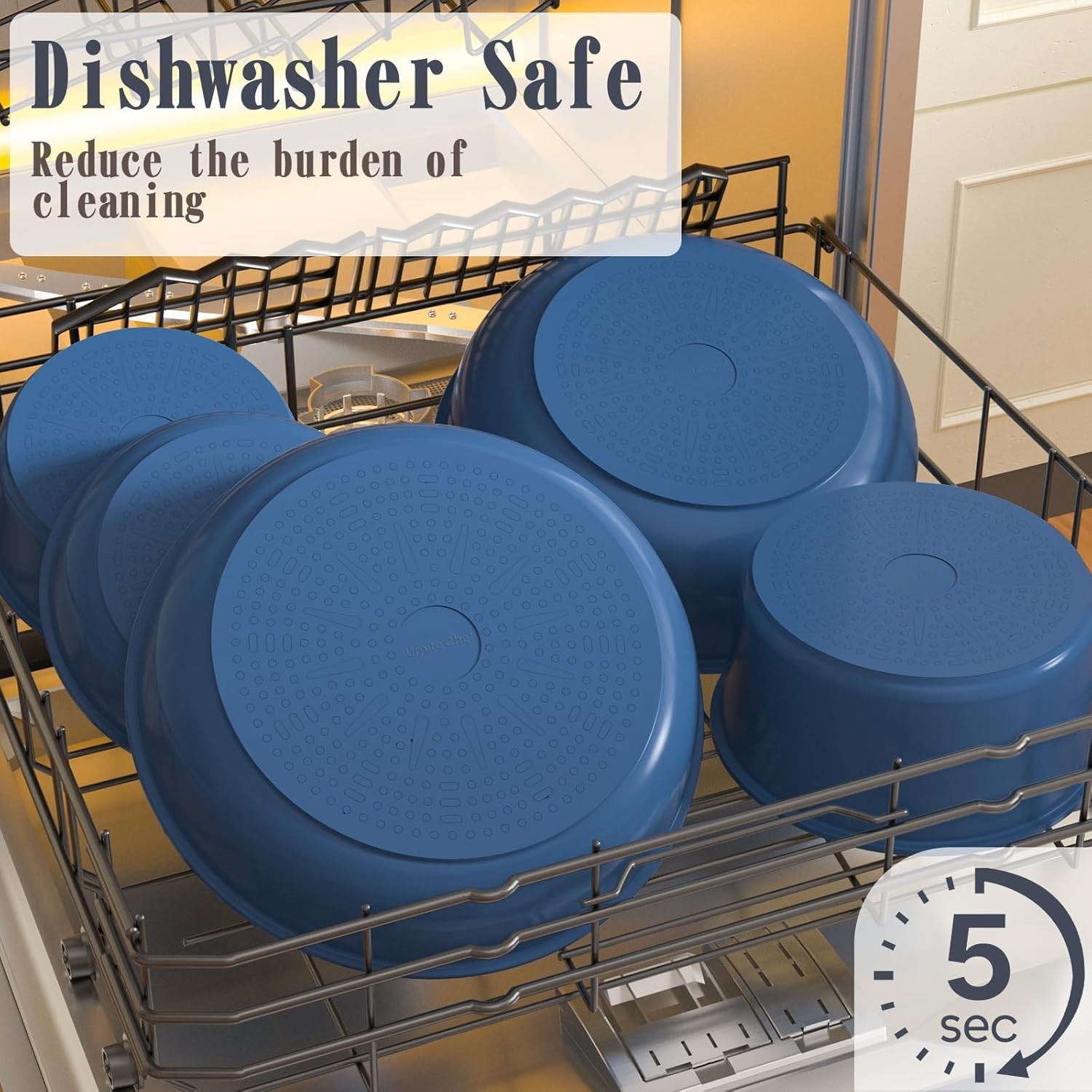 21 Pcs Nonstick Non Toxic Ceramic Cookware Set w/ Detachable Handles, Oven Safe