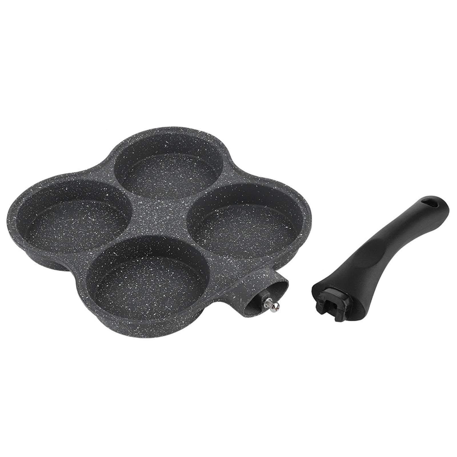4-Cup Nonstick Egg Frying Pan, Aluminum Omelette Cooker with Even Heat Distri…