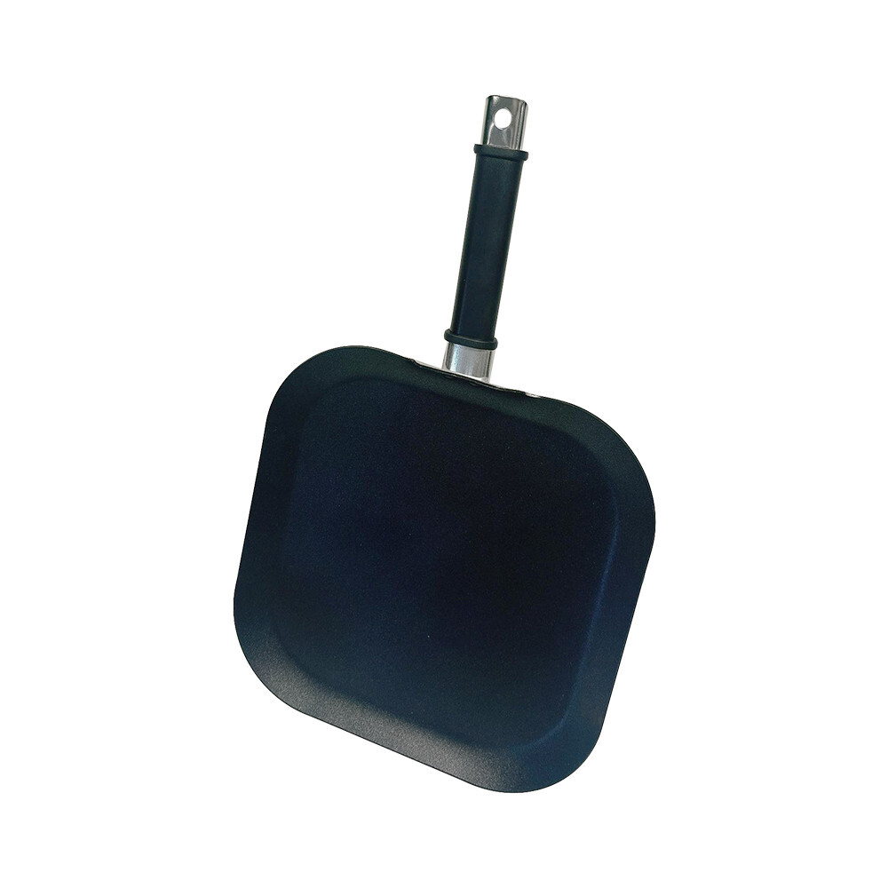 11″x11″ Non-Stick Coating Square Griddle Pan Flat Grill With 6-3/4″ Long Handle