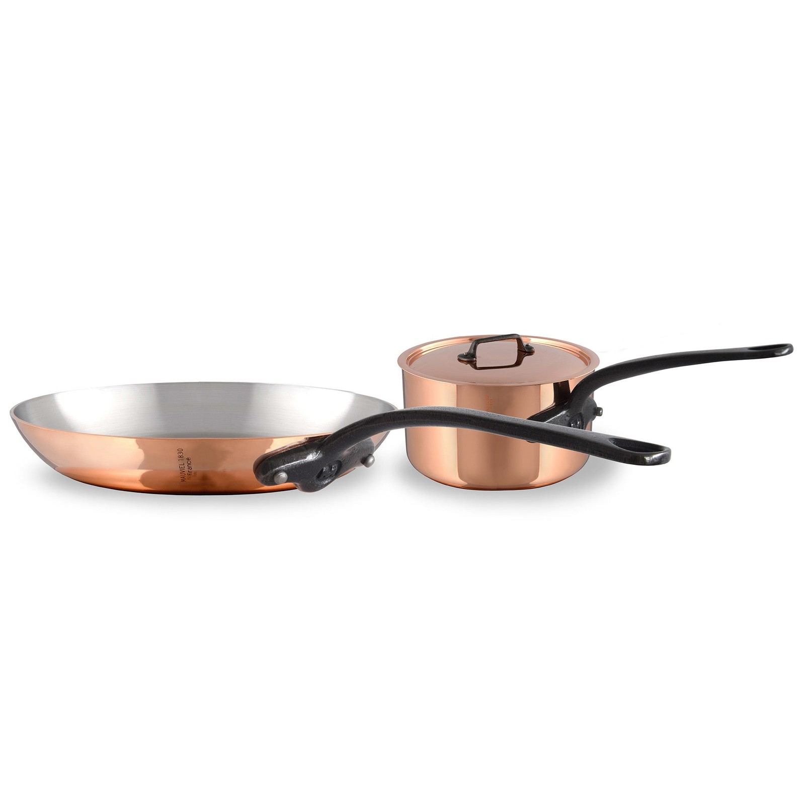 Mauviel M’Heritage M’150 CI Copper DeLuxe 3-Piece Cookware Set