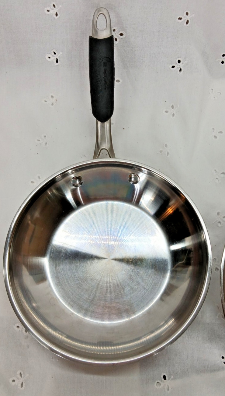 CALPHALON STAINLESS STEEL 8″ #1388 & 10″ #1390 FRYING PAN SKILLET FREE SHIPPING