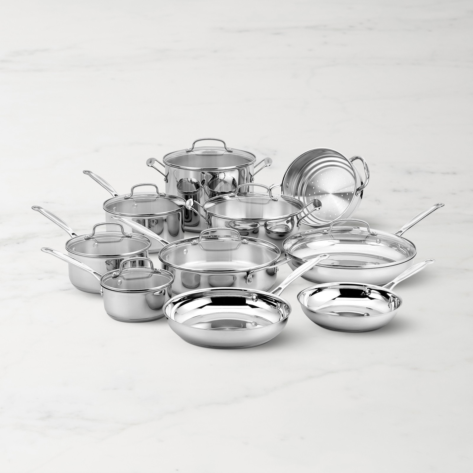 Cuisinart Chef’s Classic Stainless-Steel 17-Piece Cookware Set
