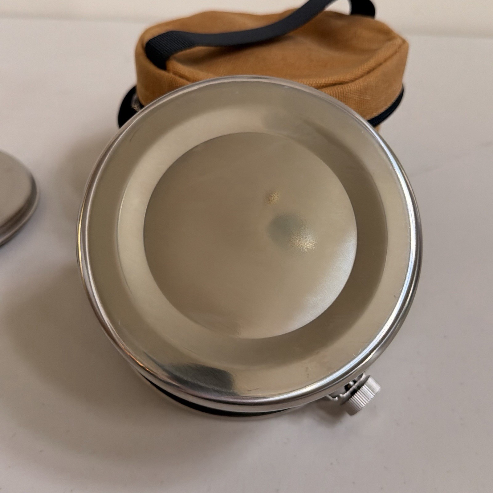 Stainless Steel 1.2L Saucepan w/ Lid, Double Handle, Silver Round