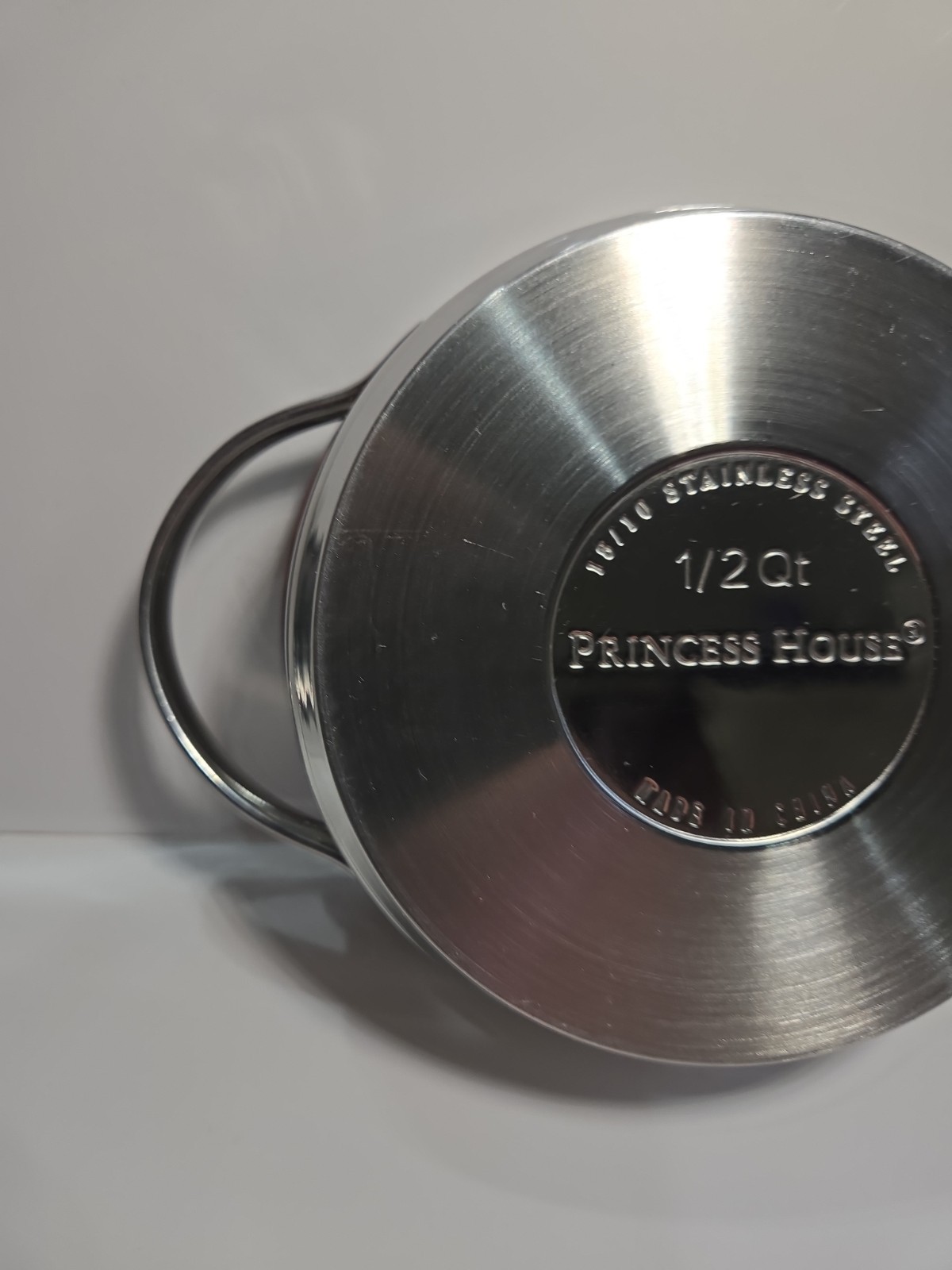 Princess House Etched Lid 1/2 Qt Pan 18/10 Stainless (5 1/2 x 1 3/4 in)