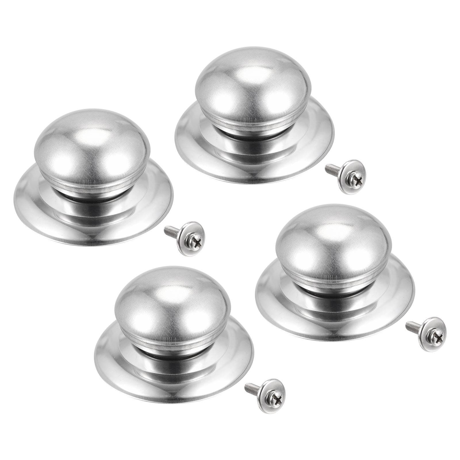 Universal Pot Lid Knob, Stainless Steel 58x41x30mm for Pan Lid, 4pcs