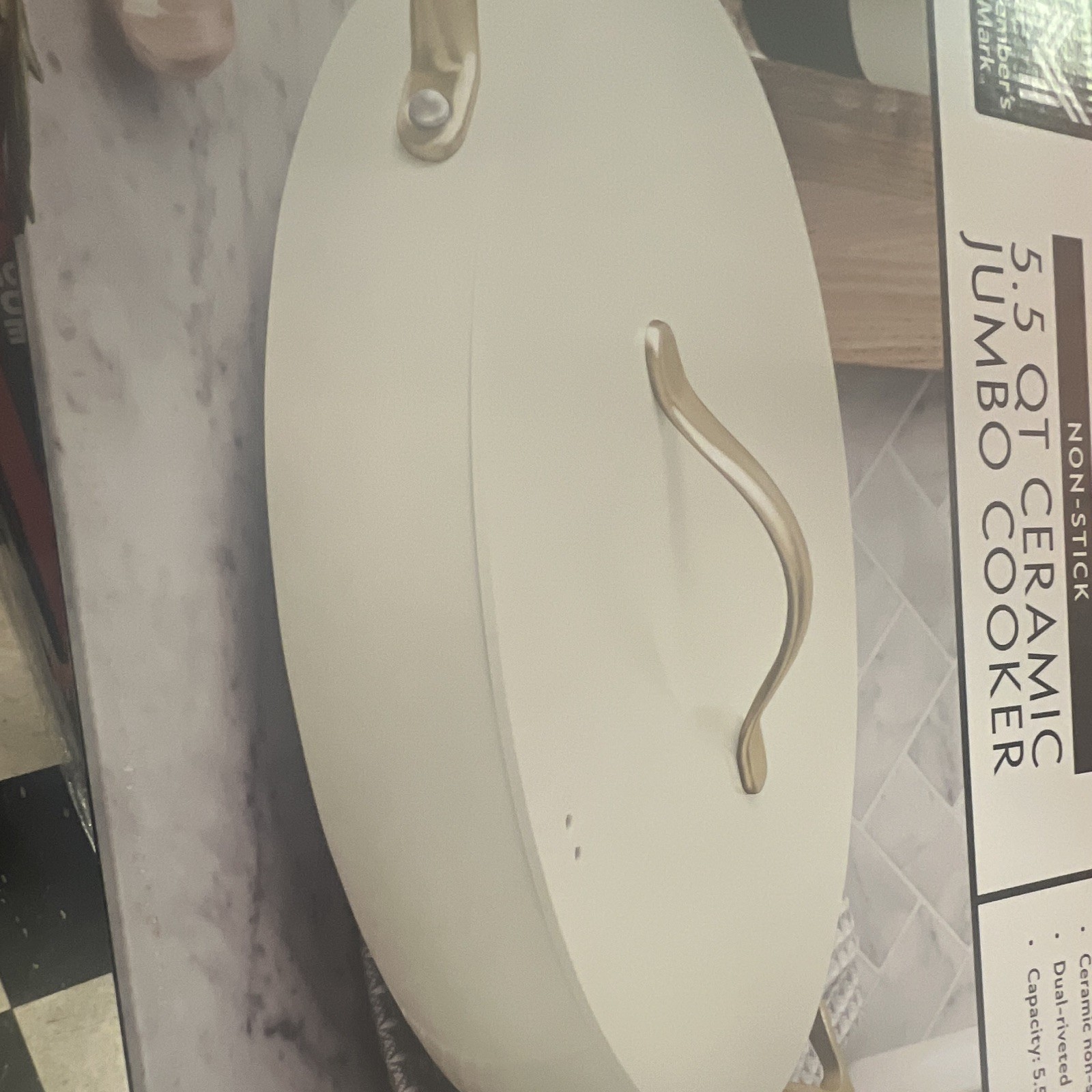 Member’s Mark 5.5-Quart Non-Stick Ceramic Jumbo Cooker, Cream