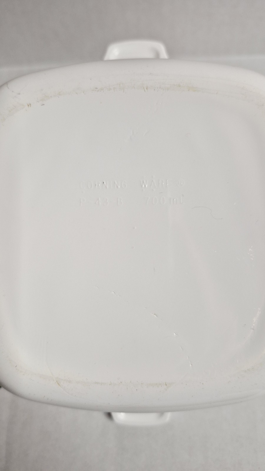 Vintage Corning Ware Casserole Dish Unisex 700mL English Meadow Pyroceram White
