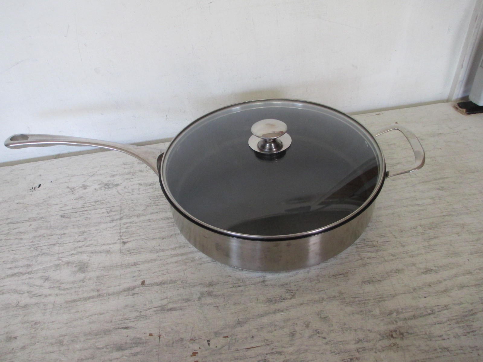 Princess House 12” Induction Deep Skillet 18/10 Stainless Steel w/ Lid