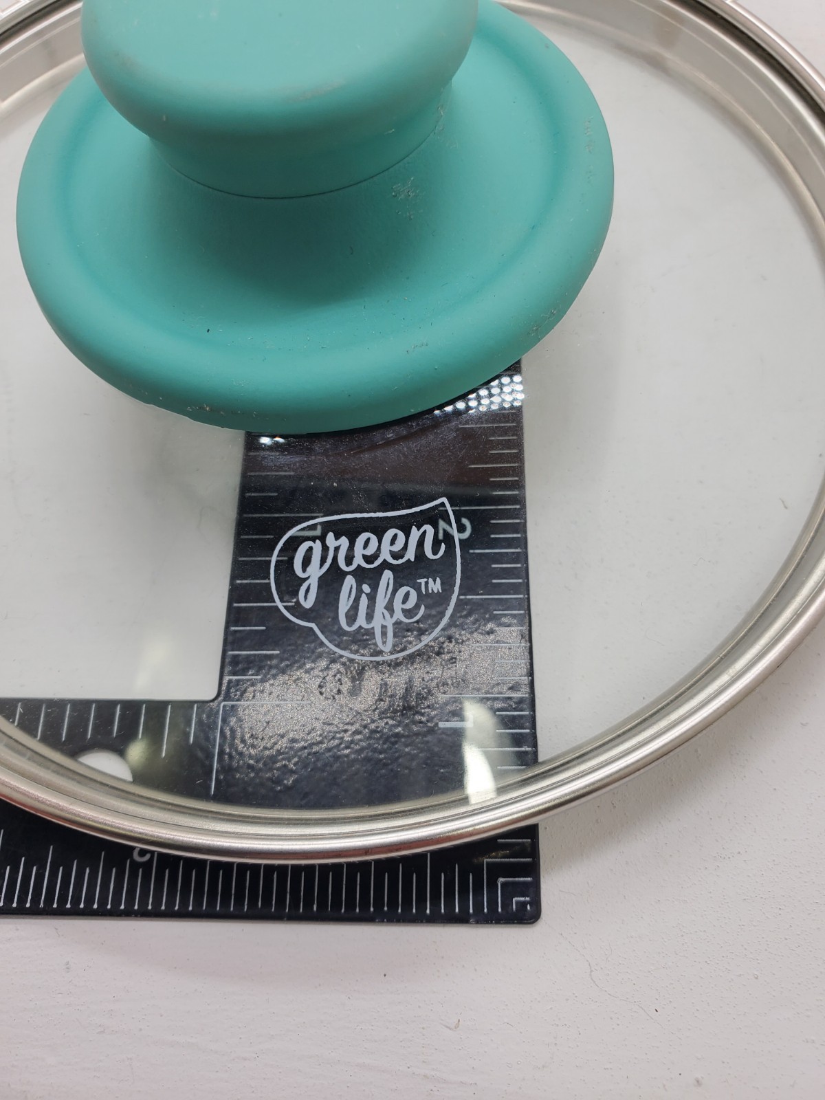 Replacement Pot Lid, GREEN + LIFE Glass Cool Knob Handle Teal Lid Only 6″ Free S