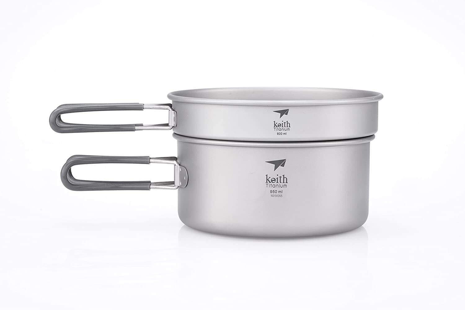 Keith Titanium Ti6016 2-Piece Pot and Pan Cook Set – 1.55 L