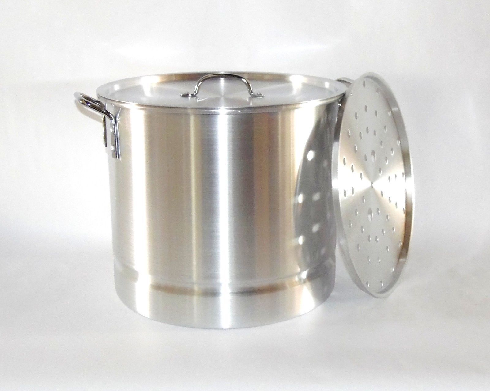 3 BIG Seafood CrabTamale Steamer Vaporera Stock Pots Thick Aluminum 20-24-32 QT